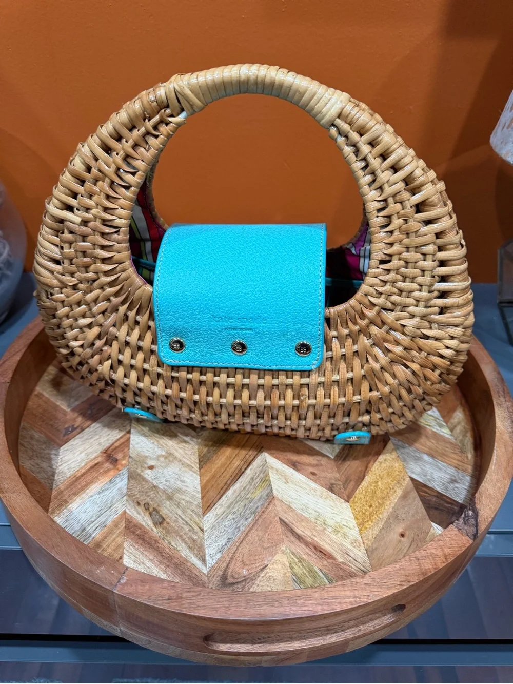 Kate Spade New York Santiago Plantation Wicker  Basket Purse